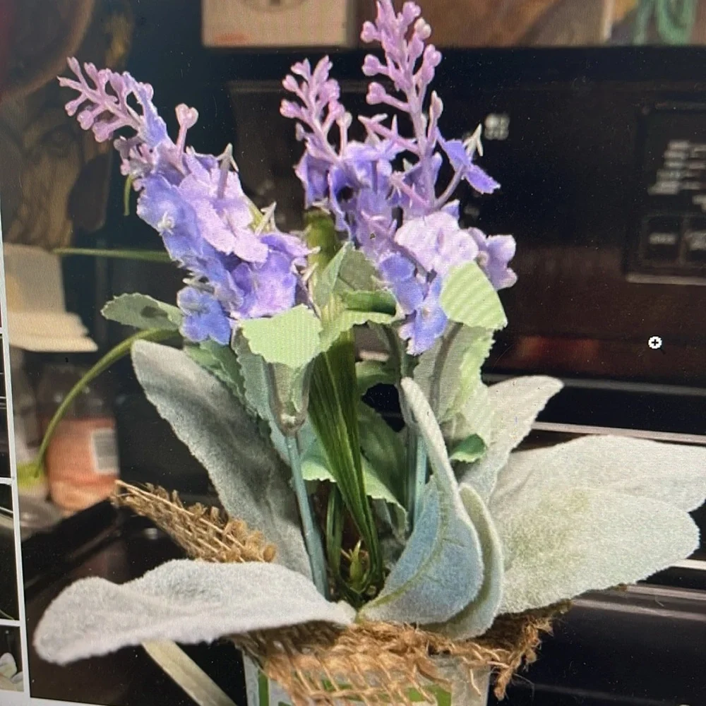 MINI Metal Pitcher/watercan Violet floral